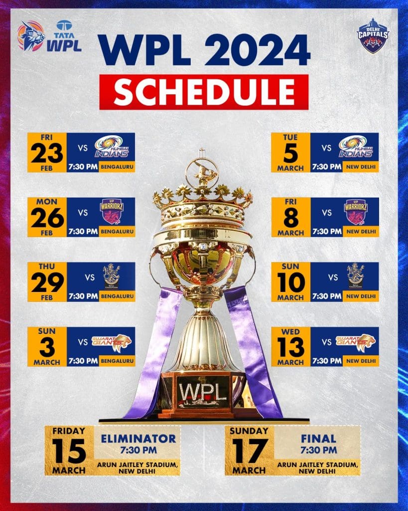 WPL 2024 SCHEDULE